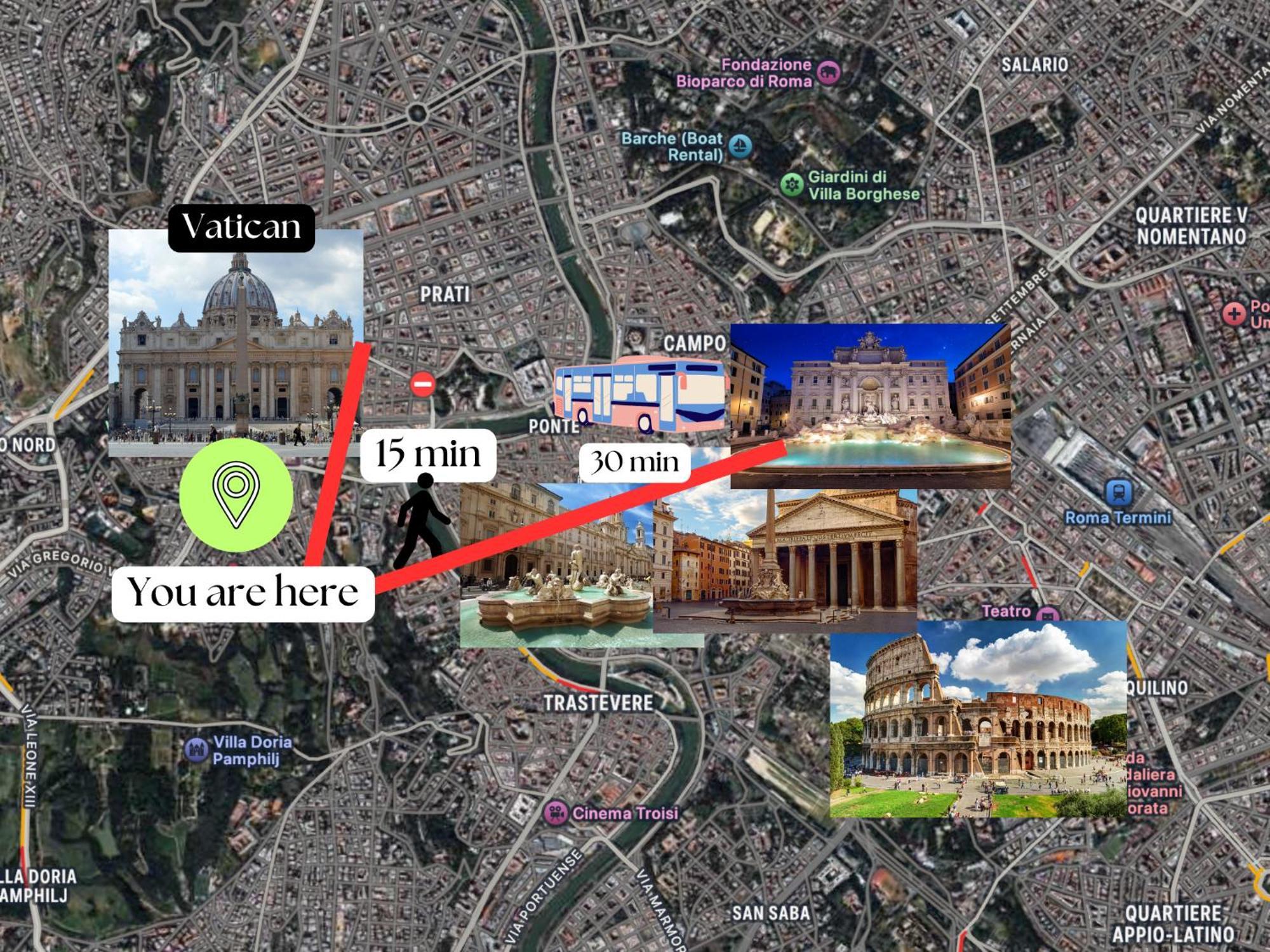 Vaticano - 5 Min Da Stazione روما المظهر الخارجي الصورة